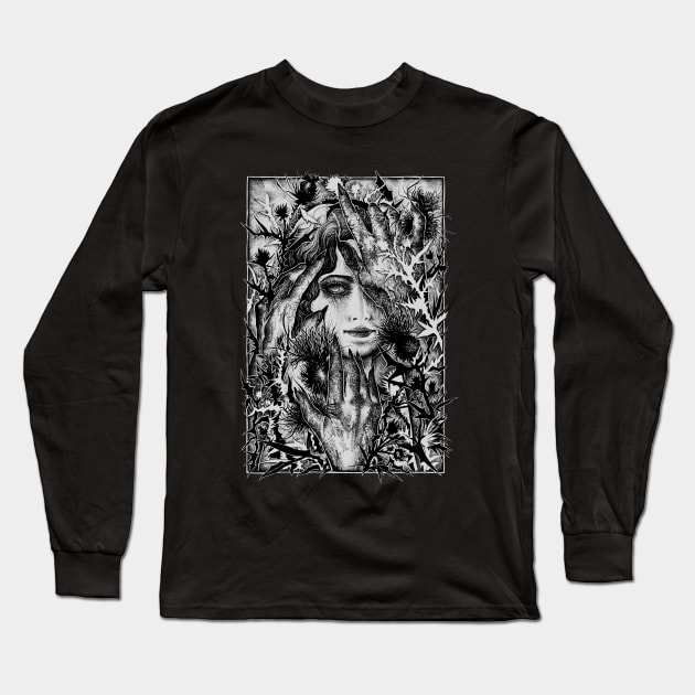 Thistle Witch Long Sleeve T-Shirt by kryokyma